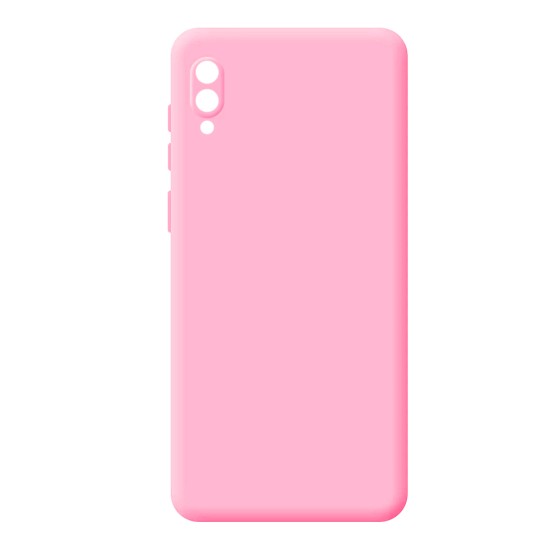 Soft Silicone Case with Camera Shield for Samsung Galaxy A02 Pink